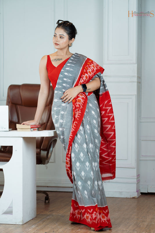 Timeless Ikkat Cotton Saree – Comfort Meets Tradition