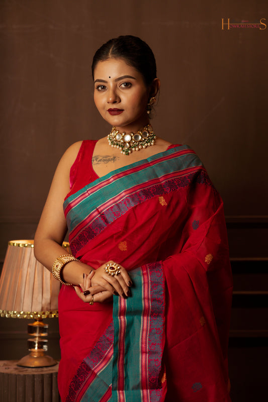 Bengal Tant Cotton Saree – Light & Elegant