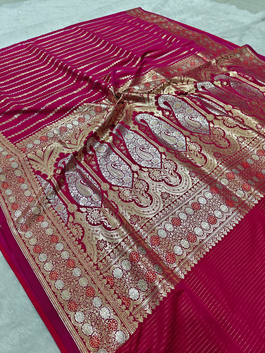 Mashru Katan Silk Saree – Rich Texture, Royal Feel