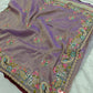 Tissue Organza Saree with Hand Embroidery