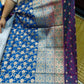 Amethyst Dreams: A Katan Banarasi Tapestry in Twilight Blue and Royale Purple