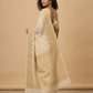 Dhakai Jamdani Saree with Bomkai-Style Border in Cream Gold