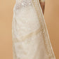 Dhakai Jamdani Saree with Bomkai-Style Border in Ivory
