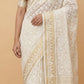Dhakai Jamdani Saree with Bomkai-Style Border in Ivory