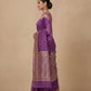 Traditional Dhakai Jamdani Saree in Purple Violet