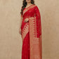 Traditional Dhakai Jamdani Saree in Red