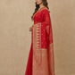 Traditional Dhakai Jamdani Saree in Red
