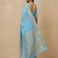 Traditional Dhakai Jamdani Saree in Sky Blue