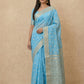 Traditional Dhakai Jamdani Saree in Sky Blue
