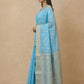 Traditional Dhakai Jamdani Saree in Sky Blue