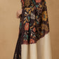 Hand Batik Chanderi Cotton Silk Saree in Dark