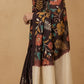 Hand Batik Chanderi Cotton Silk Saree in Dark
