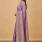 Water Zari Butta Khaddi Crepe Silk Saree with Rich Zari Pallu in Lilac