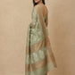 Printed Chanderi-Style Cotton Silk Saree in Sage