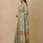 Printed Chanderi-Style Cotton Silk Saree in Sage
