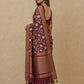 Printed Chanderi-Style Cotton Silk Saree in Wine