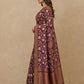 Printed Chanderi-Style Cotton Silk Saree in Wine