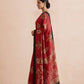 Printed Murshidabad Pure Silk Saree in Crimson