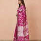 Printed Murshidabad Pure Silk Saree in Magenta
