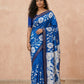 Printed Murshidabad Pure Silk Saree in Royal Blue
