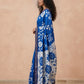 Printed Murshidabad Pure Silk Saree in Royal Blue