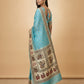 Swarnachuri Print Murshidabad Pure Silk Saree in Sky Blue