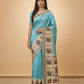 Swarnachuri Print Murshidabad Pure Silk Saree in Sky Blue