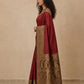 Tanchoi Resham Woven Mercerised Cotton Saree in Maroon