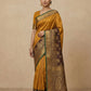 Tanchoi Resham Woven Mercerised Cotton Saree in Mustard