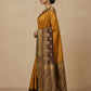 Tanchoi Resham Woven Mercerised Cotton Saree in Mustard