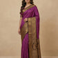 Tanchoi Resham Woven Mercerised Cotton Saree in Purple Magenta