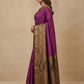 Tanchoi Resham Woven Mercerised Cotton Saree in Purple Magenta