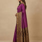 Tanchoi Resham Woven Mercerised Cotton Saree in Purple Magenta