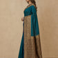 Tanchoi Resham Woven Mercerised Cotton Saree in Teal
