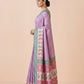 Ikkat-Inspired Resham Woven Cotton Silk Saree in Lilac
