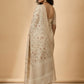 Katha Embroidered Linen Silk Saree in Beige
