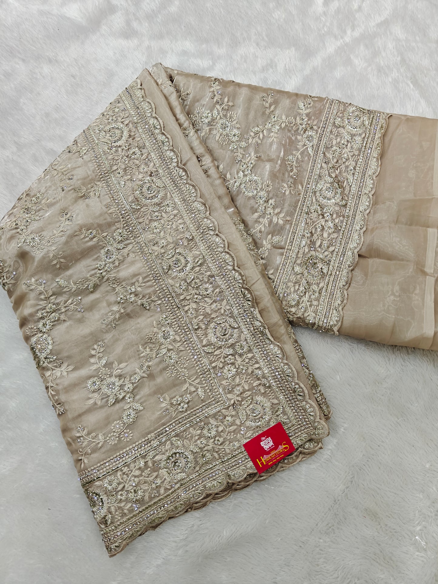 Pure Organza Embroidery Silk Saree – Light, Luxe &amp; Elegant
