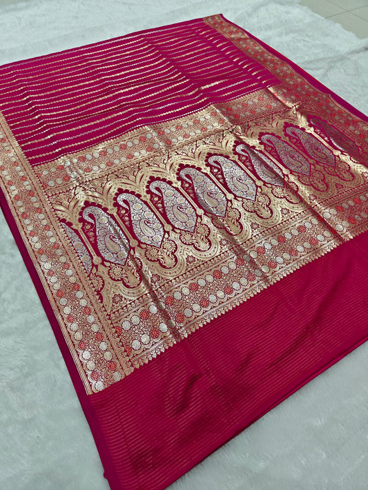 Mashru Katan Silk Saree – Rich Texture, Royal Feel