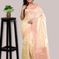 White Soft Mysore Silk Saree with Blouse Piece