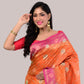Orange Soft Mysore Silk Saree with Blouse Piece