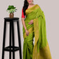 Pistachio Green Soft Mysore Silk Saree with Blouse Piece