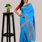 Turquoise Blue Soft Mysore Silk Saree with Blouse Piece