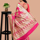 Pretty Pink Banarasi Silk Saree with Blouse Piece