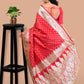 Vermillion Red Meenakari Banarasi Silk Saree with Blouse Piece