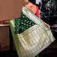 Emerald Green Meenakari Banarasi Silk Saree with Blouse Piece