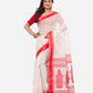Red White Bengal Tant Cotton Saree