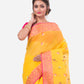 Yellow Pink Bengal Tant Cotton Saree