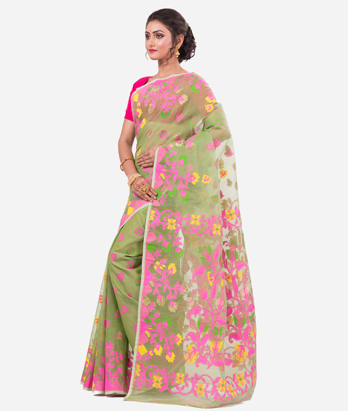 Shop Bengal Muslin Saree Online - Biswabangla.in | Dhakai Muslin