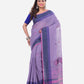 Mauve Purple Bengal Handloom Khadi Cotton Saree