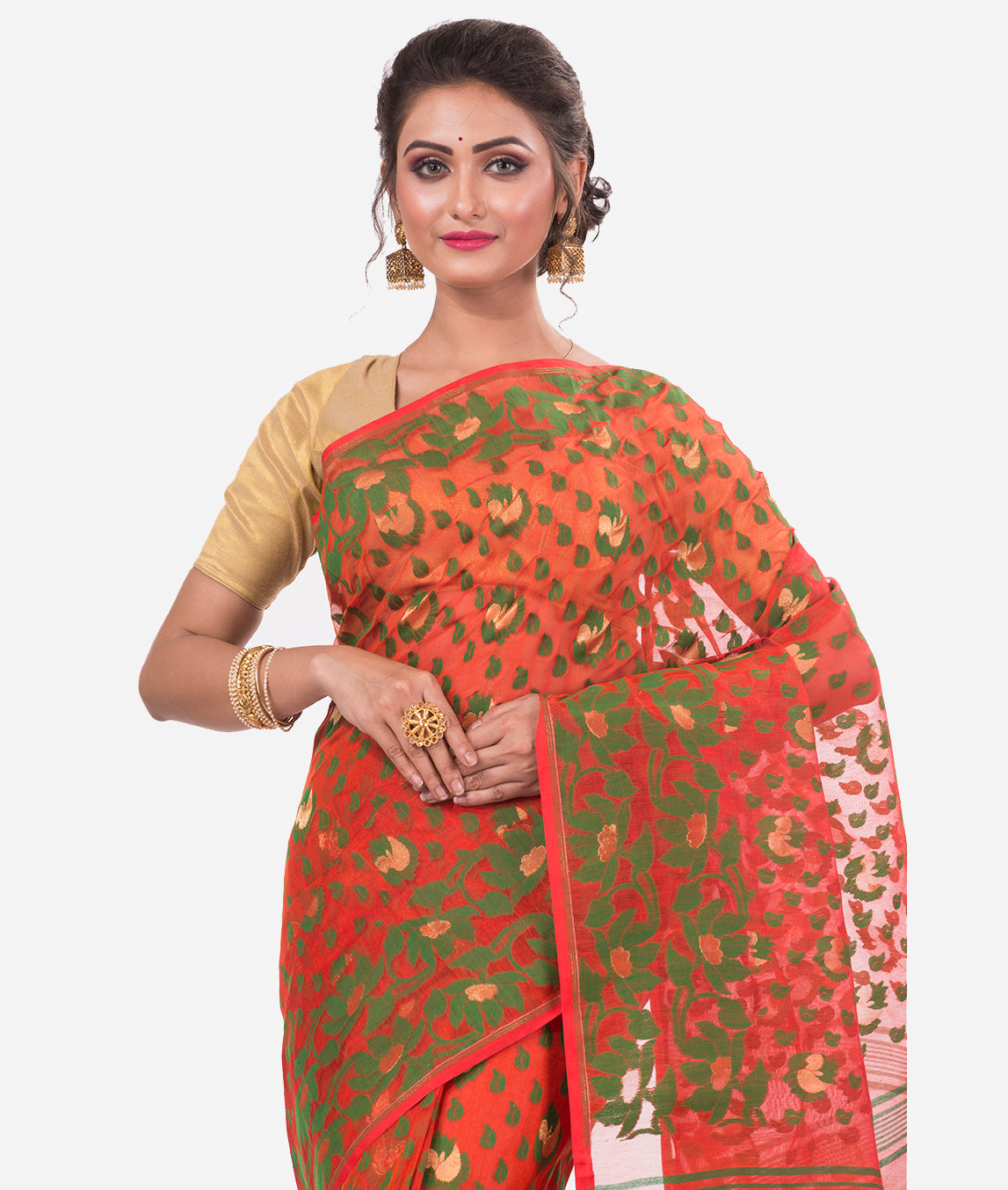 Orange Traditional Gharchola Saree in Pure Silk – Khatri Jamnadas Bechardas